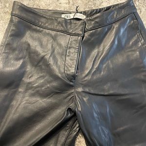 Gorgeous 100% Leather Zara Pants NEW L but run small. Zara Collection